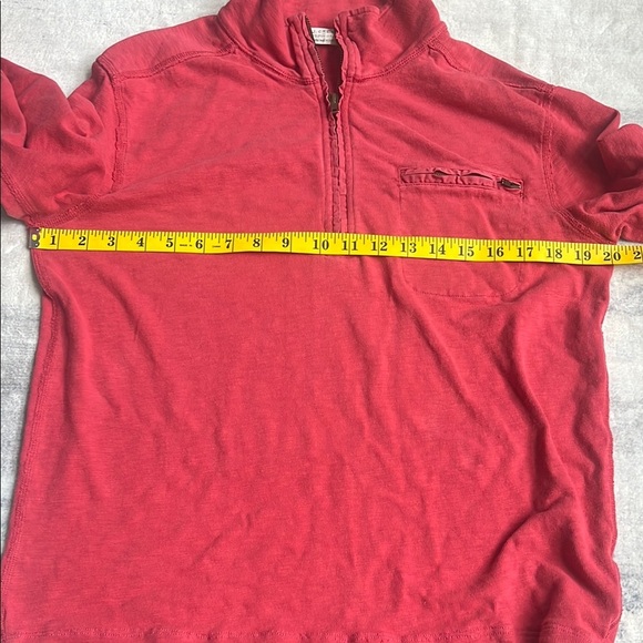 J. Crew Men's Red Quarter-Zip Sweater - Picture 4 of 4